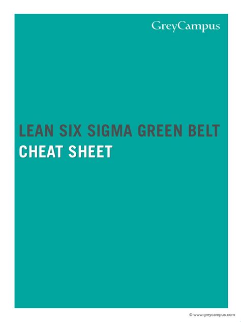 is the lean six sigma green belt test hard|six sigma statistics cheat sheet.